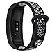 Auswaur Compatible Gear Fit 2 Band/Fit 2 Pro Band, Soft Silicone Watch Band Fitness Wristband Sport Replacement Strap for Gear Fit 2 Pro SM-R365 & Fit 2 SM-R360 Smartwatch (Black/Grey)