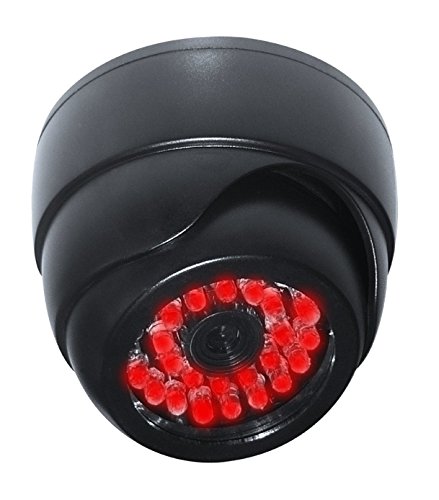 UniquExceptional UDC8-black, Indoor Dummy, Fake Dome Security Cameras with 30 Illuminating Nightime LEDs