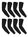 MUDDER 8 Pairs Unisex UV Protection Arm Cooling Sleeves Ice Silk Arm Cover (Black)