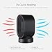 Ceramic Portable Space Heater Fan, Chuntianli Mini Electric Oscillating Heater 600W, 2 Mode Fast Heating, Auto Shut, Safe Tip-Over, Overheat Protection-For Office Desk Home Indoor Use, Black