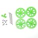 GEEKRIA Parrot AR Drone 2.0 & Power Edition Replacement Motor Gears and Shaft / Repair Parts Kit / Upgrade Gears (Green)