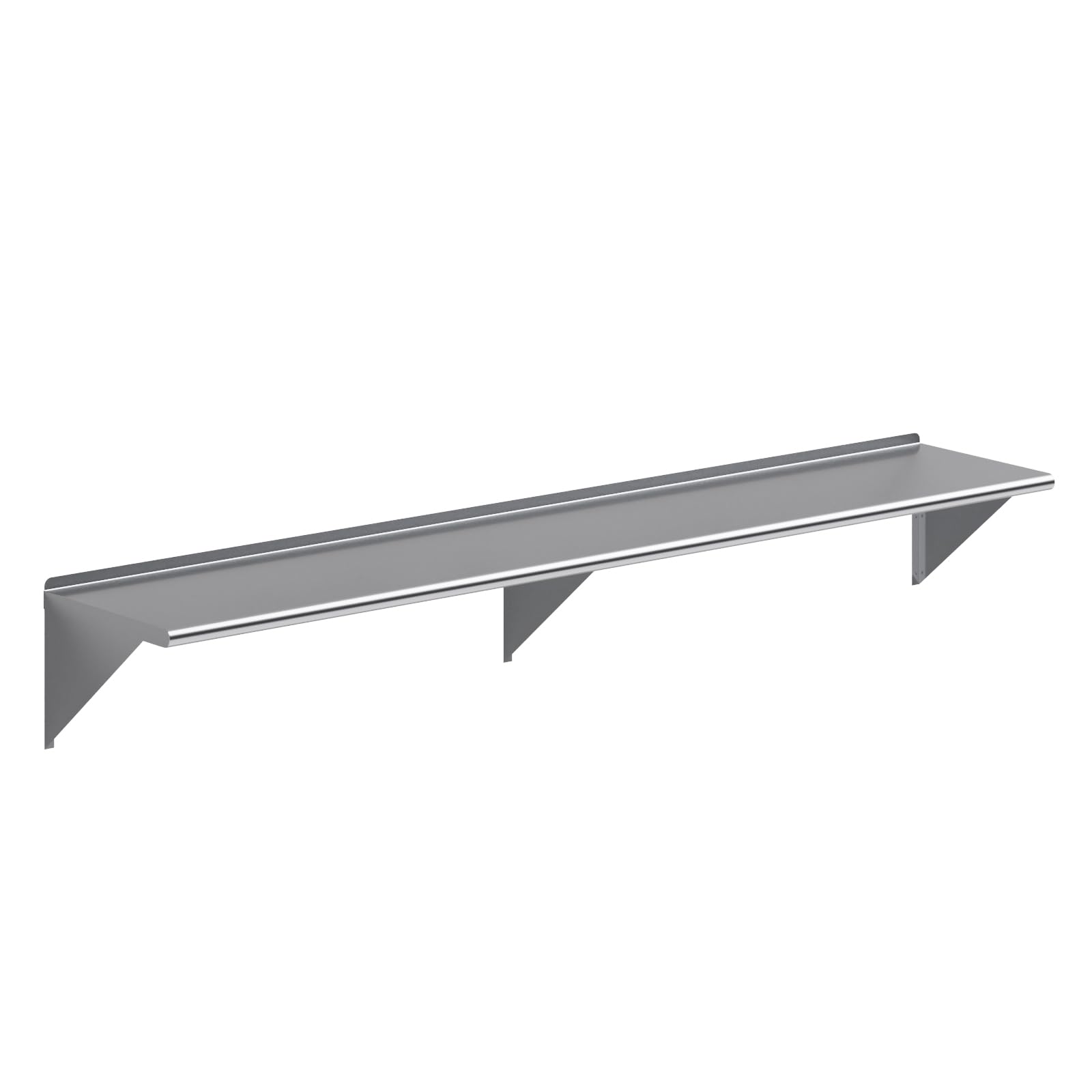 AmGood 96" Long X 18" Deep Stainless Steel Wall Shelf | NSF Certified | Appliance & Equipment Metal Shelving | Kitchen, Restaurant, Garage, Laundry, Utility Room Image