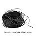 Sunmns 200 Feet Metallic Twist Cable Garden Ties Reusable Fastening, Black