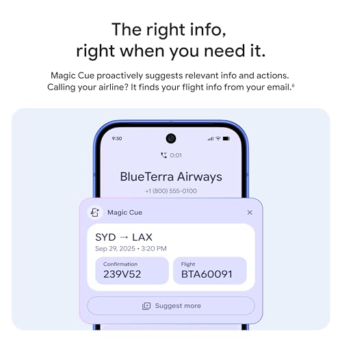 Google Pixel 10 - Unlocked Android Smartphone - Gemini AI Assistant - Advanced Triple Rear Camera, Fast-Charging 24+ Hour Battery, and 6.3