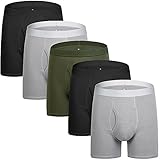 5Mayi Mens Boxer Briefs Long Leg Men's Underwear Cotton Mens Underwear Men Pack,S M L XL XXL