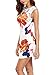 Floerns Women's Sleeveless Floral Work Party Cocktail Bodycon Dress 4-Orange M