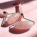 Anti Aging Natural Jade Roller for face and Gua Sha Scraping Massage Tool Set Therapy, 100% Natural Rose Quartz Facial Roller with Double Neck Slimming Massager (Pink Quartz)
