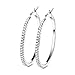 Sterling Silver Hoop Earrings Large Hoops Hoop Jewelry Big CZ Hoop Earrings for Women