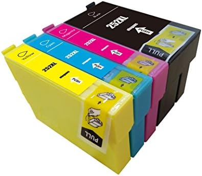 Elegans 252 Remanufactured Ink Cartridges Replacement for Epson 252XL High Yield, (1 Black,1 Cyan,1 Magenta,1 Yellow) 4 Pack for Epson Workforce Wf-3640 Wf-3630 Wf-3620 Wf-7610 Wf-7620 Wf-7110 Printer