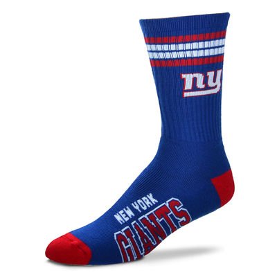 For Bare Feet Men's NFL 4-Stripe Deuce Performance Crew Socks