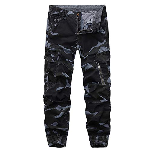 Men's Casual Cotton Multi-Pocket Outdoors Camouflage Trouser Cargo Long Pants