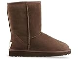 UGG Australia Womens Classic Short Sheepskin Boot Chocolate Size 10 M US