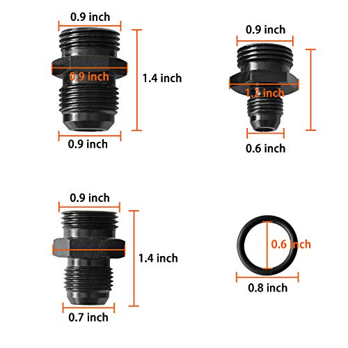 50mm Air Filter 100 Micron Cleanable Inline Fuel Filter Mount Aluminum Inline Bracket Universal Black High Flow Turbo 6AN 8AN 10AN Adapter