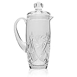Handmade Russian CUT Crystal 34 Oz Juice, Water or Soda Old-fashioned Beverage Pitcher / Carafe