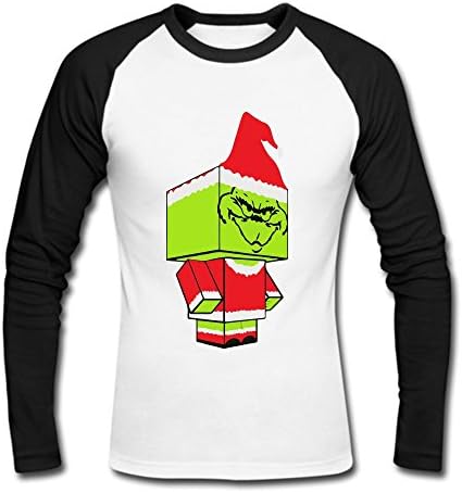 DE VSSL The Grinch Robot Merry Christmas Woman's Long Sleeves Baseball T-Shirt