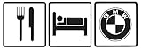 Eat Sleep BMW E36 E46 E60 325i 318i M3 M5 525i window sticker vinyl decal