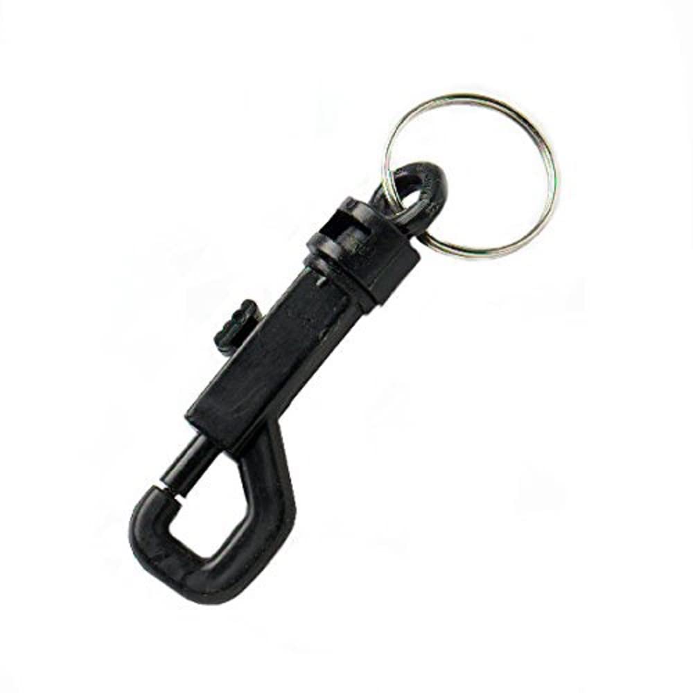 Merriway BH03566 Plastic Hipster Key Ring - Black