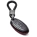 Vitodeco Leather Smart Key Fob Case Compatible with Nissan Versa, Sentra, Altima, Maxima, Rogue 2007 - 2022 (3 Buttons, Black/Red)