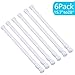 Rumibuying Tension Rod 6 Pack Spring Tension Curtain Rods Extendable Tension Rod for Bathroom Window Closet White (15.7