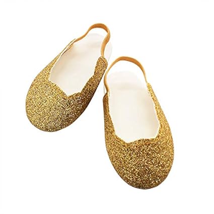Thboxes Shoes for 18 Inch Doll Shoes Reborn Dolls Shoes Doll for Girl Boots Gold
