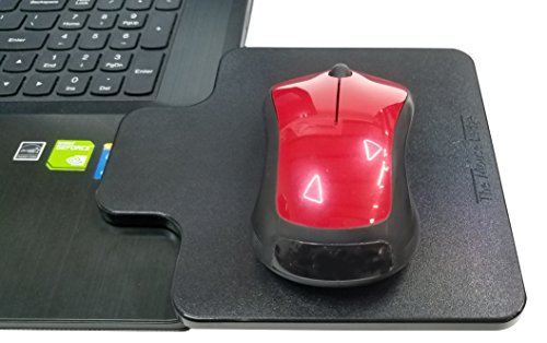 Mouse Ledge - Black - Platform Laptop Chromebook Computer Extension - Slick Surface W/Edge Guard - Attaches Directly to Either Side of Laptop Creating A Portable Workstation (Black or Gray) USA