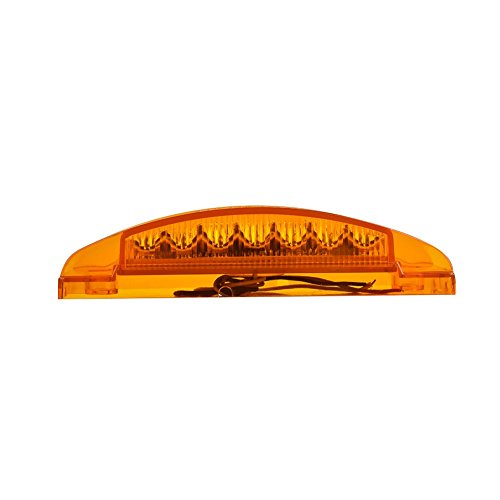 image for Catinbow 2Pcs 6x2 Inch Amber Side Marker Light White Lens 20 LED Recta
