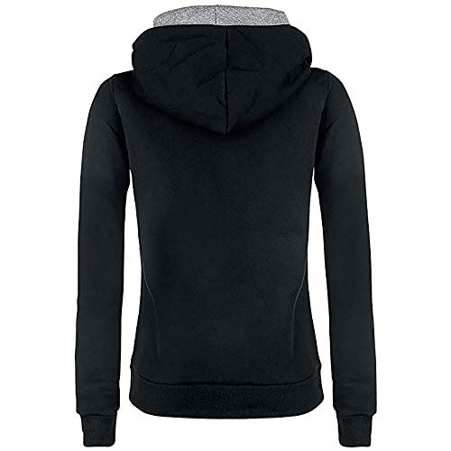 Women Cat Printing Blouse Duseedik Cowl Neck Solid Long Sleeve Plus Size Pullover Shirts Tops Sweatshirt - Thumbnail 3