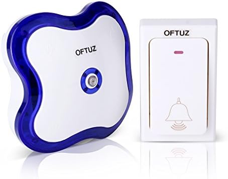 OFTUZ Wireless Waterproof Doorbell Chimes Kits with 4 Levels Volume 36 Loud Doorbell Melody Chimes LED Flash (Blue)