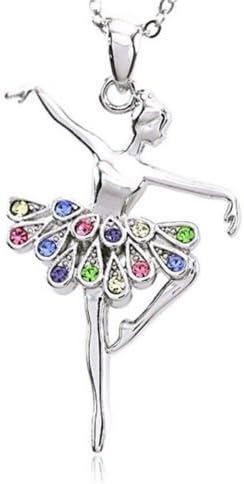 CNCshop Pendant Heart Crystal Charm Necklace Gold and silver Jewelry