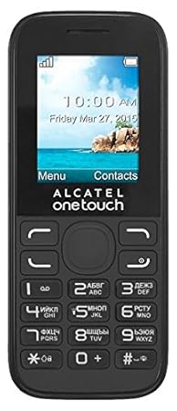 Alcatel – OT-1052 g One Touch 1052 Handy – Schwarz – Bluetooth, VGA-Kamera für Fotos und Videos, Diktiergerät, Taschenlampe, 