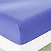 Honeymoon 1800 Brushed Microfiber Embroidered Bed Sheet Set, Ultra Soft, Queen - Light Blue