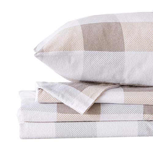 Great Bay Home 100 Turkish Cotton Buffalo Check Plaid Queen Flannel