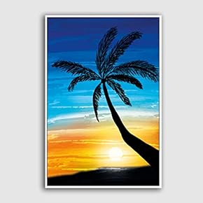 Framed Canvas Home Artwork Decoration Silhouette Canvas Wall Art for Living Room, Bedroom - 16x24 inches
