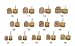 Medigy 13 Pairs Heel Tips Taps Kit High Heel Shoes Repair Caps Shoes Replacement Dowels, U-Shaped, Khaki