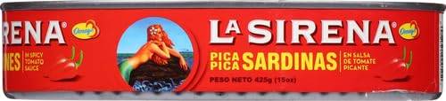 LA SIRENA SARDINES PICA PICA IN OVAL CAN, 15 OZ