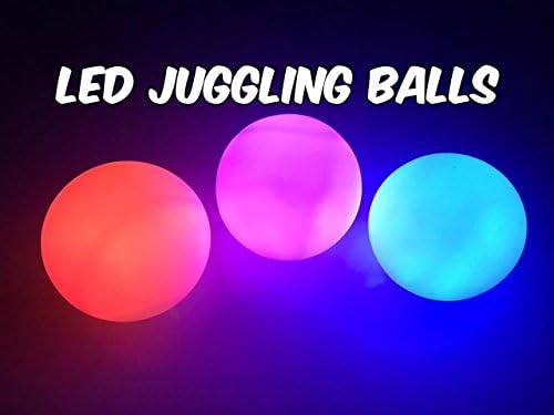 Color Strobing LED Juggling Balls - Great Beginner Set - 6 Modes