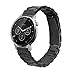 N.ORANIE MOTO 360 2nd Gen Watch Band 20mm Width Stainless Steel Adjustable Strap with Folding Clasp for Moto 360 2nd (Men’s 42mm) and Samsung Gear S2 Classic Smartwatch (3 Pointers-Black)