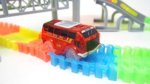 [3-Pack] Track Replacement Race Cars Toy | Train Cars w/ 5 LED Lights | Glow in The Dark | for Independent & Track Play | Track Accessories Compatible with Most Tracks for Boys and Girls - Thumbnail 4