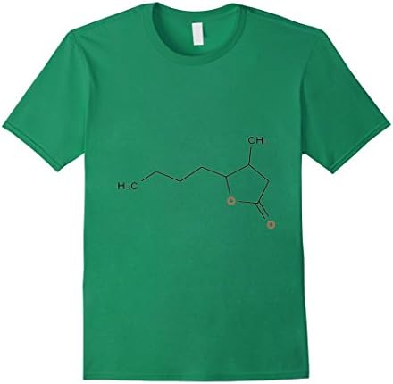Mens whiskey molecule t shirt chemistry gift men and women Medium Kelly Green