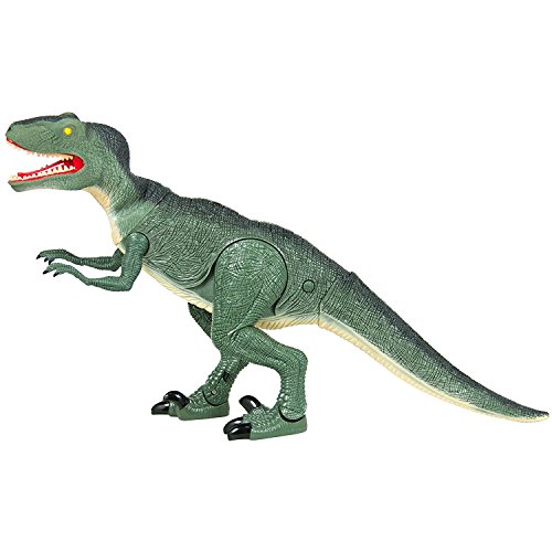 FanBell Remote Control Dinosaur RC Toys Rex Dinosaur Tyrannosaurus T-Rex Velociraptor Dragon Toy Lights Sounds Walking and Roaring Kid Pet Animal