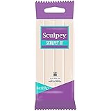 Sculpey III Polymer Oven-Bake Clay, Translucent, Non Toxic, 8 oz. bar, great for modeling, sculpting, holiday, DIY, mixed med