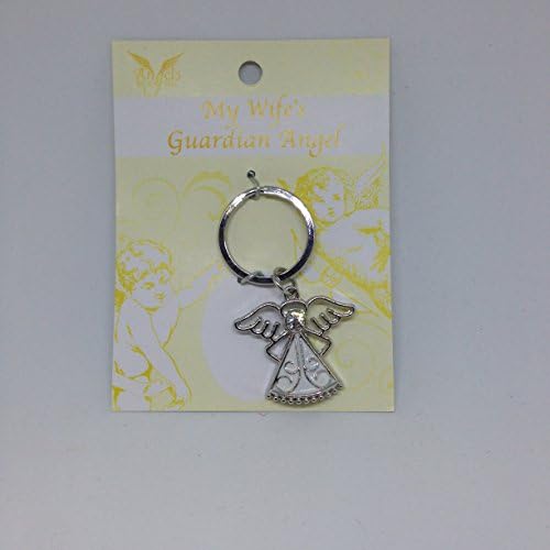 My Wife's Guardian Angel Keyring presented on a gift card.