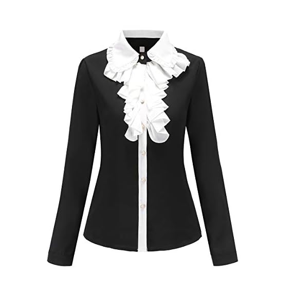 Shirts-for-Women-Vintage-Victoria-Ruffle-Ruffle-Bow-Tie-Lolita-Blouse-Top-YS01-S