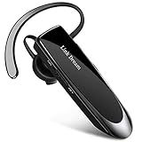Bluetooth Earpiece Headset Link Dream Hands free Wireless Bluetooth Headphone 24 Hrs Talktime and Noise Cancelling Mic for IPhone Samsung Android cell phones for Driving/Business/Office/Workout