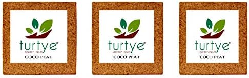 Turtye Coir Peat Block 15 Kg's for Gardening Plants (Premium)