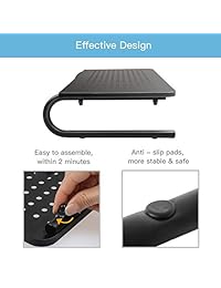 Soporte elevador de monitor con ventilación de metal para ordenador, portátil, escritorio, iMac, impresora con 14,5 plataforma de 4 pulgadas de altura Paquete de 2