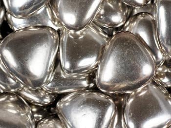 Large Silver Heart Dragees Bulk Buy - Box Of 250