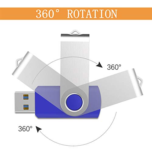 512GB USB Stick Speicherstick Datenspeicher 2.0 Grosse Kapazität Flash-Laufwerk Mini Rotate Metall Blau, Kostenloses… – Bild 3