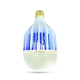 E-ZAPPER - BUG ZAPPER Light Bulb - UPGRADED 12UV 110V DAYLIGHT E27 DUAL-USE LED Bug Light Insect Zapper Mosquito Killer. USE INDOOR for Kitchen Garage Gym USE OUTDOOR for Porch Deck Barn Camping.