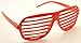 FancyG Shutter Style Party Glass Frame Cool Fashion Eyewear - Red